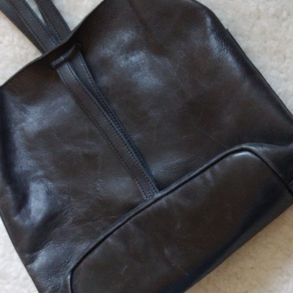 Able Black Leather Tote Bag Backpack Purse - Picture 6 of 9